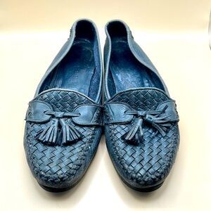 Cole Haan Dusty Navy Blue Suede Loafers